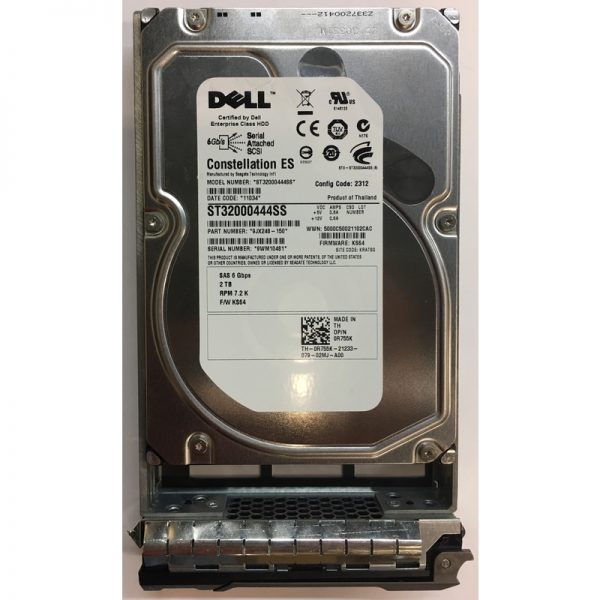 9JX248-150 - Seagate 2TB 7200 RPM SAS 3.5" HDD w/ tray