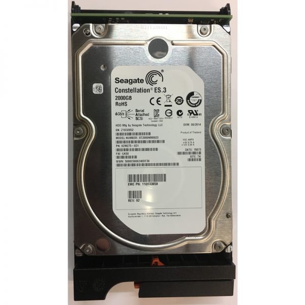 118033059 - EMC 2TB 7200 RPM SAS 3.5" HDD for VNXe1600, 3100, 3150, 3200 series