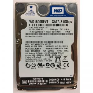 WD1600BEVT-88ZCT0 - Western Digital 160GB 5400 RPM SATA 2.5" HDD