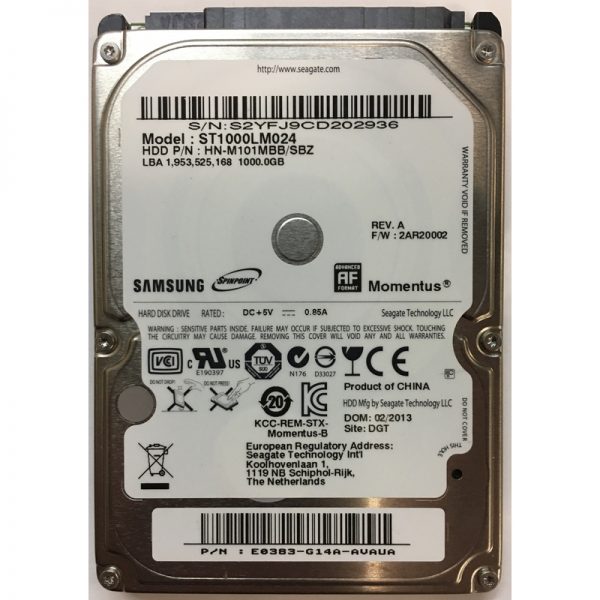 HN-M101MBB/SBZ - Samsung 1TB 5400 RPM SATA 2.5" HDD