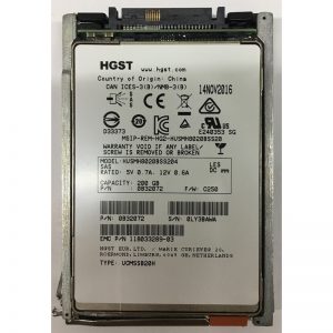 0B32072 - EMC 200GB SSD SAS 2.5" HDD for VNX5100, 5300, 5400, 5500, 5600, 5700, 5800, 7500, 7600, 8000, 25 and 120 bay enclosures, VNXe1600, 3150, 3200, 3300 series