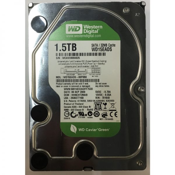 WD15EADS - Western Digital 1.5TB 7200 RPM SATA 3.5" HDD