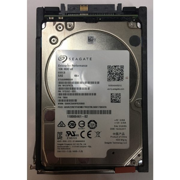 118000461-02 - EMC 600GB 10K RPM SAS 3.5" HDD for Unity 300, 400, 500, 600 25 slot disk enclosures