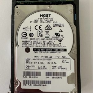 0B31816 - EMC 1.2TB 10K RPM SAS 2.5" HDD for VNX5200, 5400, 5600, 5800, 7600, 8000 series  25 disk enclosures, VNX 5400, 5600,  5800, 7600, 8000 series 120 disk enclosures and VNXe1600, VNXe3200