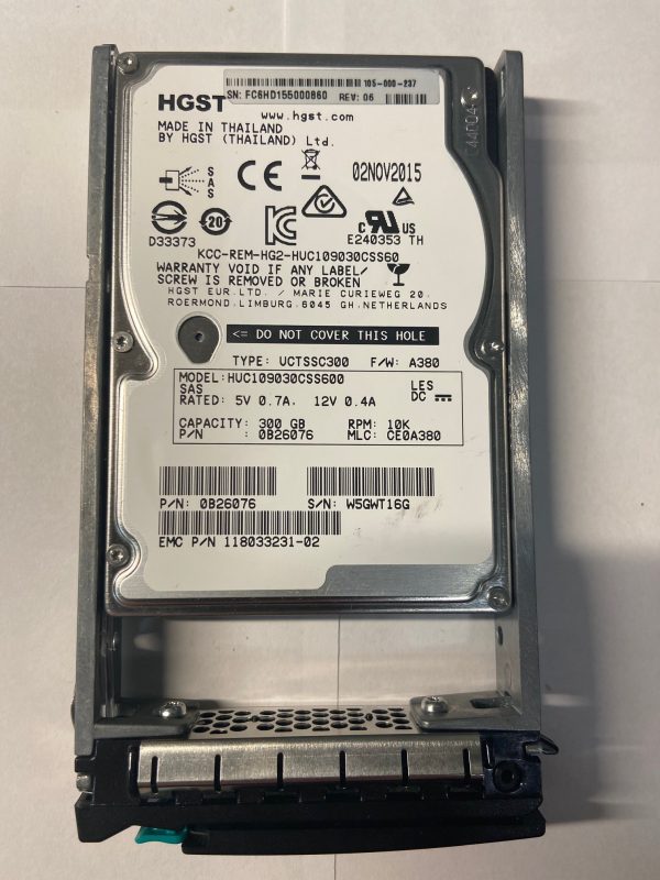 0B26076 - EMC 300GB 10K RPM SAS 2.5" HDD for Avamar Gen4S series