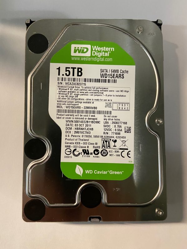 WD15EARS-22MVWB0 - Western Digital 1.5TB 5400 RPM SATA 3.5" HDD