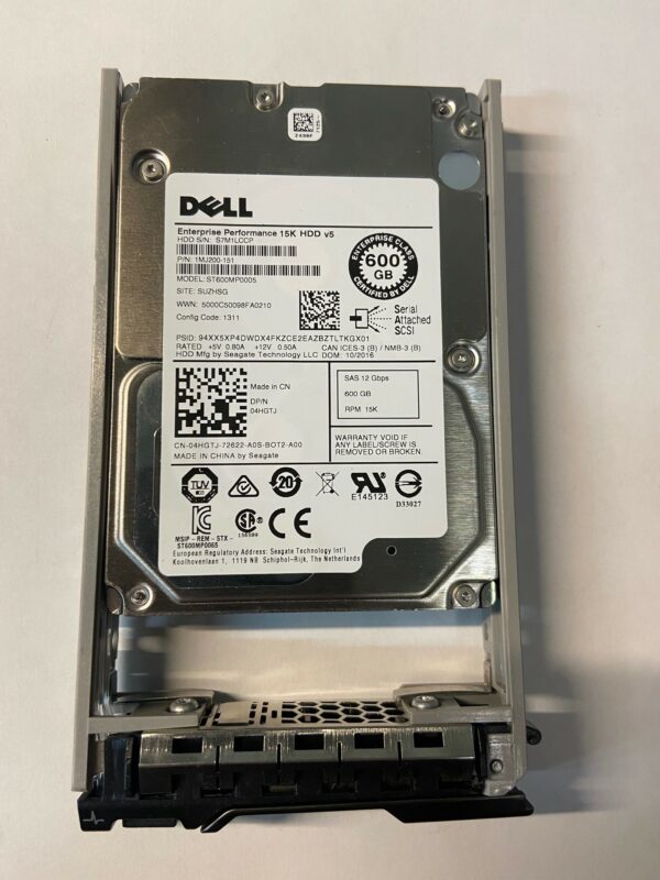 04HGTJ - Dell 600GB 15K RPM SAS 2.5" HDD w/ R series tray