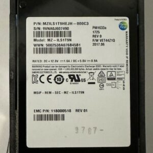 118000518 - EMC 1.92TB SSD SAS 2.5" HDD for Unity 300F, 350F, 400F, 450F, 500F, 550F, 600F, 650F, 25 and 80 slot enclosures