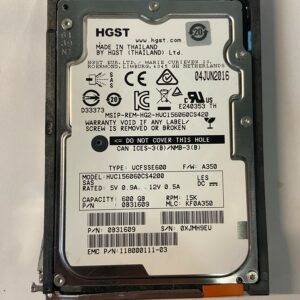 0B31609 - EMC 600GB 15K RPM SAS 2.5" HDD for Unity 300, 400, 500, 600, 25 and 80 bay enclosures.