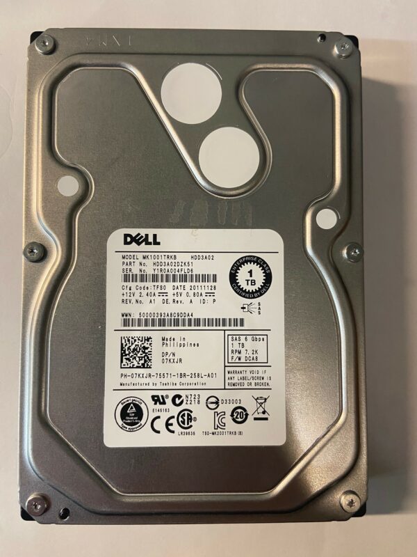 MK1001TRKB - Toshiba 1TB 7200 RPM SAS 3.5" HDD