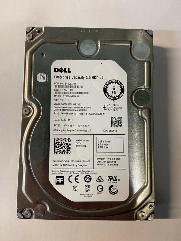 1HT27Z-150 - Dell 6TB 7200 RPM SAS 3.5" HDD