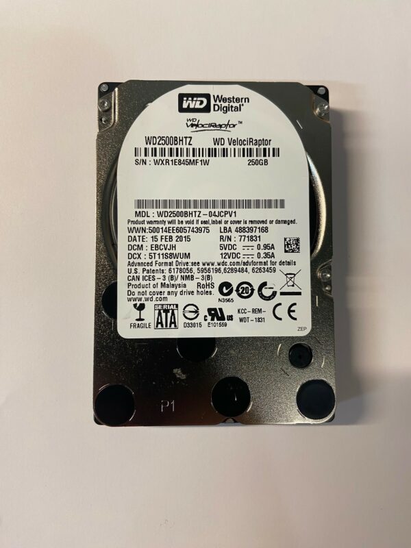 WD2500BHTZ - Western Digital 250GB 10K RPM SATA 2.5" HDD new with 0 power on hours.