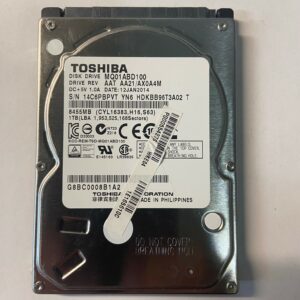 MQ01ABD100 - Toshiba 1TB 5400 RPM SATA 2.5" HDD