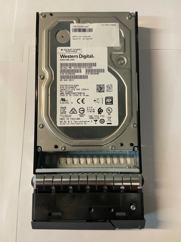 0B36090 - Netapp 4TB 7200 RPM SAS 3.5" HDD for DS4246 24bay enclosure, DS212C 12 bay enclosure, FAS2620